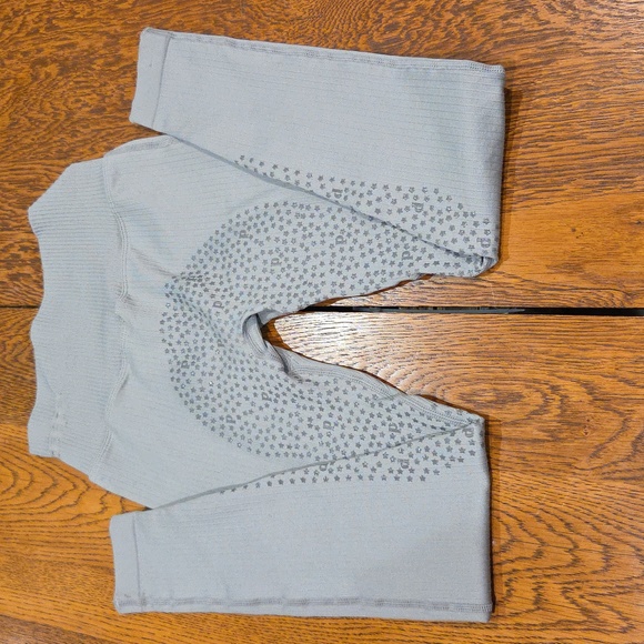 Pomme Light Gray Equestrian Silicone Full Seat Riding Tights Breeches Size XS - Picture 11 of 13